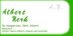 albert merk business card